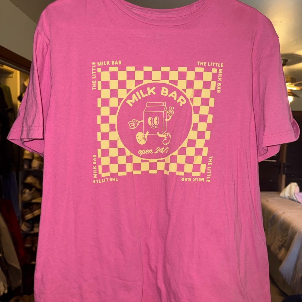 Pink Milk Bar Graphic T-Shirt